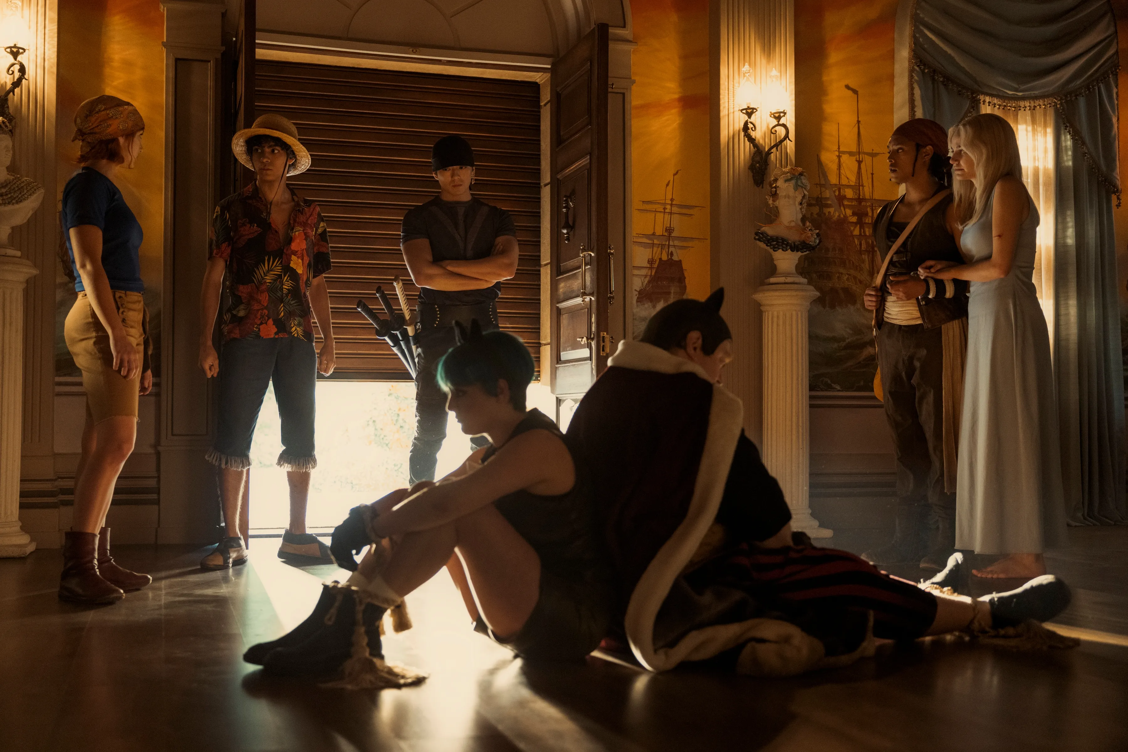 ルフィたちに制圧されるクロの手下たち